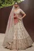 Royal Off White Heavy Embroidery Bridal Look Silk Lehenga Choli