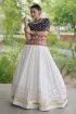 Traditional Gamthi Work Cotton Black Lehenga With Bandhej Print Choli