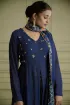 Blue Color Georgette Fabric Stylish Readymade Kurti With Palazzo Set