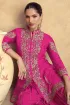 Ethnic Chinon Silk Rani Palazzo Suit With Dupatta