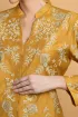 Mustard Embroidered Chanderi Kurta Set