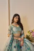 Sky Blue Banarsi Silk Embellished Lehenga Choli Set