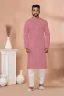 Pink Georgette Embellished Kurta with Churidar