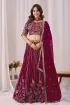 Luxury Magenta Georgette Wedding Collection Lehenga Choli