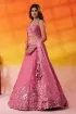 Pink Wedding Wear Embroidered Lehenga Choli