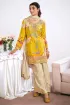 Lovely Yellow Embroidery Work Readymade Palazzo Salwar Kameez