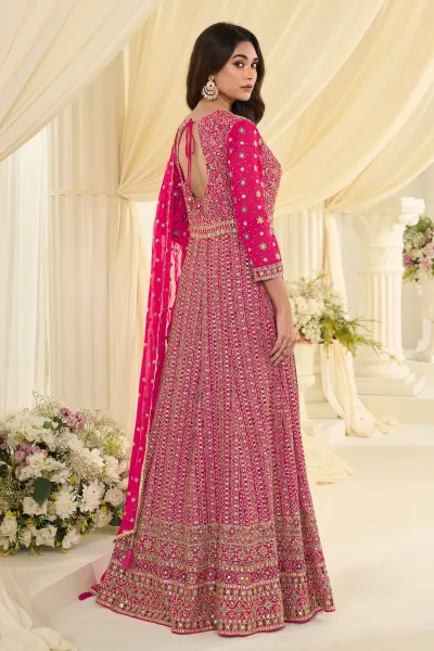 Rani Festive Wear Georgette Readymade Anarkali Suit