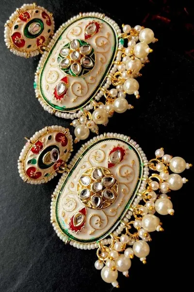 Multicolor Meenakari Drop Earrings