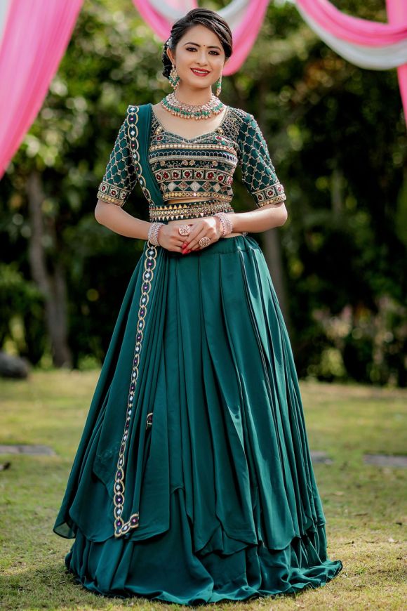 Buy Online Sea Green Color Gown : 249239 -