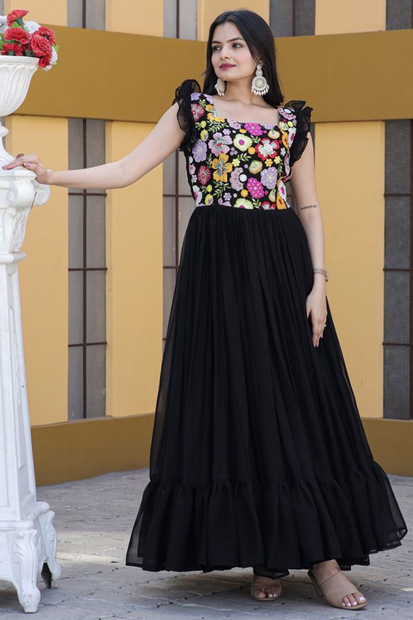 Black Colour Evening Gown | Jaipur | Zamroo